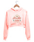Quirkipedia The Mountains are Calling TRAVEL Wanderlust, Biker Womens Crop Hoodies